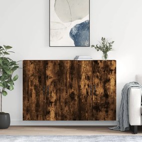 Armadietti A Parete 2 Pz Rovere Fumo İn Legno Multistrato /