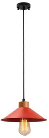Lampadario a sospensione MANAVGAT con cavo 1xE27/40W/230V rosso/marrone