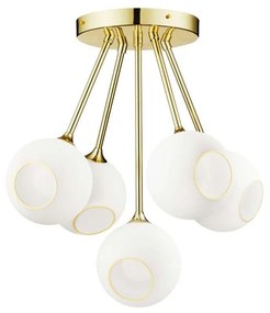 Design by Us - Ballroom Molecule Lampada A Sospensione White Snow/Oro Design By Us