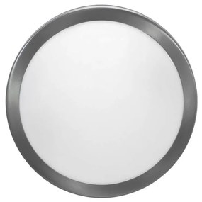 Plafoniera Rotonda in Acciaio Inossidabile 2 basi E27 Ø28cm IP54
