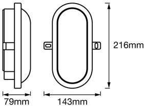 Osram - Applique da esterno LED BULKHEAD LED/11W/230V IP54 nera