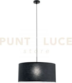 Lampadario a sospensione capital nera 1 luce attacco e27 53x53x150c...