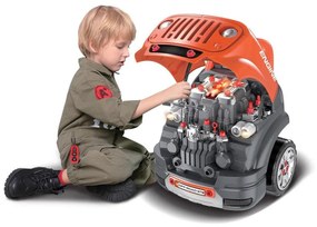 Autofficina per bambini 3xAAA + 1xCR2025 arancione/grigio