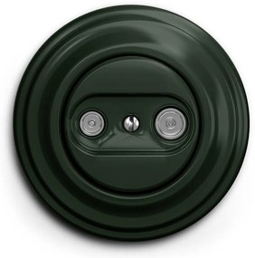 Kliklap - Retro presa TV/FM passante con cornice verde