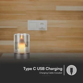 Lampada da tavolo ricaricabile LED/2W/5V 3000K rame