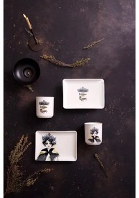 Set da tavola 4 pezzi nero/bianco/porcellana