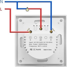 Immax NEO 07538L - Interruttore SMART a 1 tasto 230V Wi-Fi Tuya