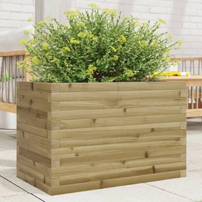 Fioriera Da Giardino 70x40x46 Cm İn Legno Di Pino Impregnato /