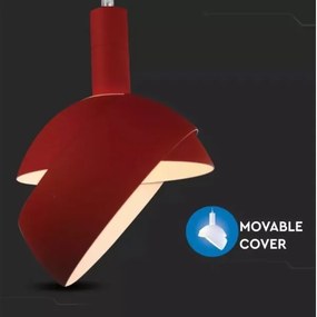 Lampadario su corda 1xE14/60W/230V rosso