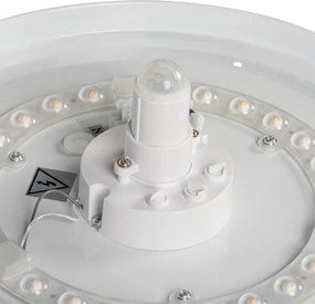 Kanlux 18122 - Plafoniera LED FOGLER con sensore di movimento LED/12W/230V Ø 28 cm