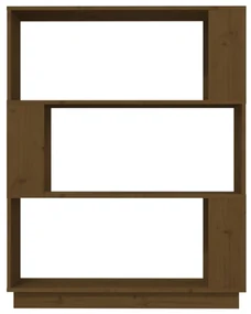 Libreria/divisorio miele 80x25x101 cm in legno massello