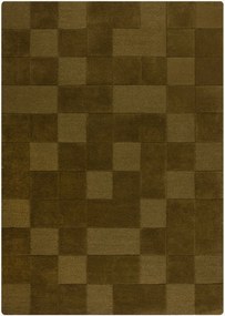 Tappeto in lana fatto a mano con motivo in rilievo Checkerboard