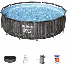 Bestway - Piscina con struttura rotonda Steel Pro max 427x107 cm 5614Z