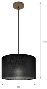 Brilagi - LED Lampadario a cavo ANTHONY 1xE27/60W/230V rovere/noce/nero
