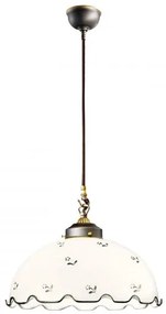 Vetro di ricambio per lampadario NONNA E27 diametro 36 cm bianco/verde