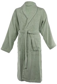 Accappatoio verde in cotone S/M Lindu – Tiseco Home Studio