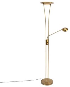 Lampada da terra bronzo con braccio di lettura incl. LED - Ibiza