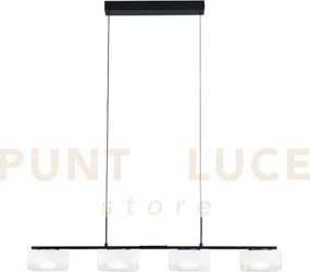Lampadario a sospensione led emily bianca quattro pendenti in vetro...