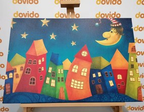 Stampa su tela – Luna sopra la città