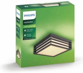 Philips 17350/93/PN - Plafoniera da esterno MYGARDEN MOONSHINE 2xE27/14W