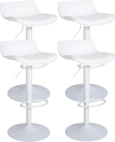 Set 4 Sgabelli Da Bar Aveiro İn Ecopelle: Stile E Comfort Per İl Tuo Ambiente / Weiß
