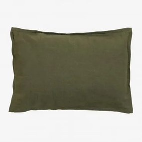Cuscino rettangolare in cotone (35x50 cm) Guillaume Verde Militare - Sklum