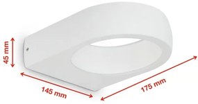 Telefunken 320206TF - Lampada da parete LED per esterni LED/7,5W/230V IP44 bianca