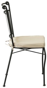 ODETTE - sedia in metallo verniciato a polvere antracite