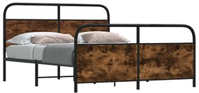 Giroletto Senza Materaso İn Metallo Rovere Fumo 160x200 Cm /