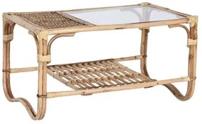 Tavolino da Caffè Home ESPRIT Naturale Bambù Rattan 76 x 46 x 40 cm