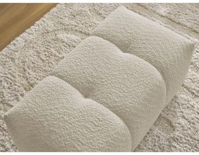 Poggiapiedi beige con rivestimento in bouclé Roxelane – Bobochic Paris