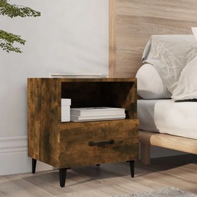 Comodino Rovere Fumo İn Legno Multistrato /