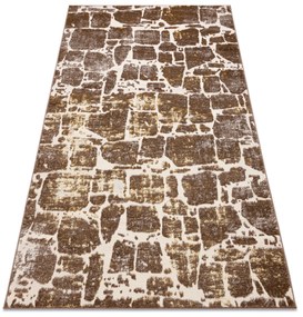 Tappeto MEFE moderno  6184 Pavimentazione mattone - Structural due livelli di pile beige scuro