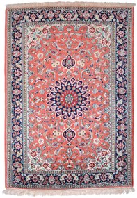 Ghom Tappeto 140x100 Rosa (Iran) Annodato A Mano