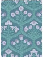 Tapete Floral Kingdom von Cole & So - Lilac & Teal on Denim
