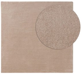 benuta Nest Tappeto a pelo lungo lavabile Melvin Beige 200x200 cm - Tappeto design moderno soggiorno