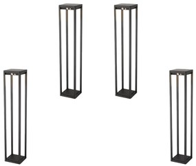 4 Pezzi - Lampioncino ad energia Solare per giardino 600 Lumen