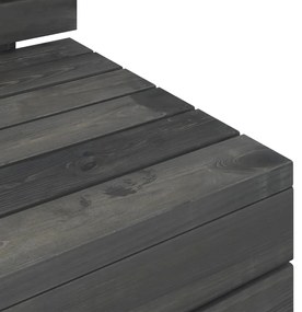 Set Divani da Giardino su Pallet 5 pz Legno Pino Grigio Scuro