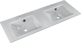 Madeo L 121 x P 46 cm in vetro bianco