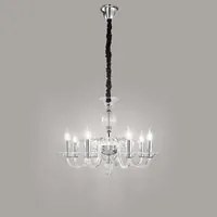 Lampadario Contemporaneo Metallo Bougie Trasparente 6 Luci E14 Piccolo