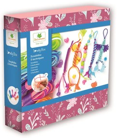 Lovely Box - Set creativo Scoubidou - 5 tecniche di intreccio con fili colorati