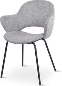 Set di sedie da pranzo grigio chiaro in imbottito 2 pz Rowley – Unique Furniture