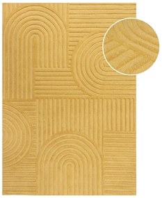 Tappeto in lana gialla 160x230 cm Zen Garden - Flair Rugs