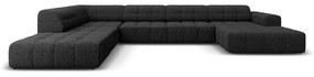 Divano angolare antracite (angolo sinistro/"U") Chicago - Cosmopolitan Design