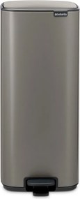 Cestino per la spazzatura grigio in acciaio con pedale 30 l Bo – Brabantia