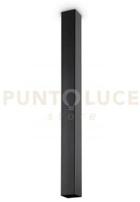 Look square lampada da soffitto 1 luce attacco gu10 6x75cm nero