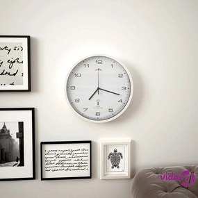 vidaXL Orologio a Parete Radiocontrollato Movimento Quarzo 31cm Bianco