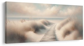 Quadro su tela – Sentiero di legno verso l’oceano