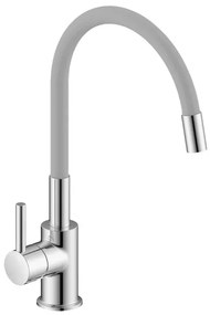 Miscelatore cucina lavello e lavanderia grigio canna alta orientabile snodata Snake