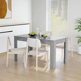 Tavolo da Pranzo Grigio Cemento 140x74,5x76cm Legno Multistrato